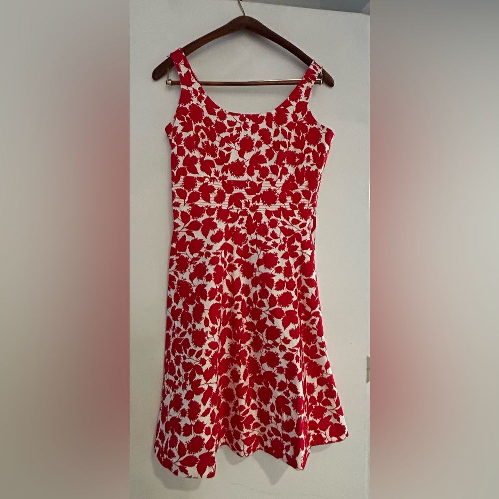 Donna Ricco Red and White Floral Dress